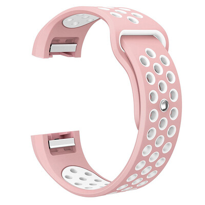 

〖Follure〗Fashion Double Color Sports Silicone Bracelet Strap Band For Fitbit Charge 2