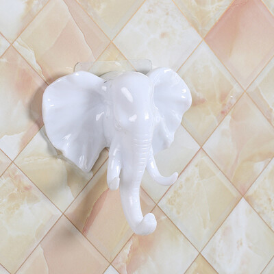 

Siaonvr Elephant Head Self Adhesive Wall Door Hook Hanger Bag Keys Sticky Holder BK