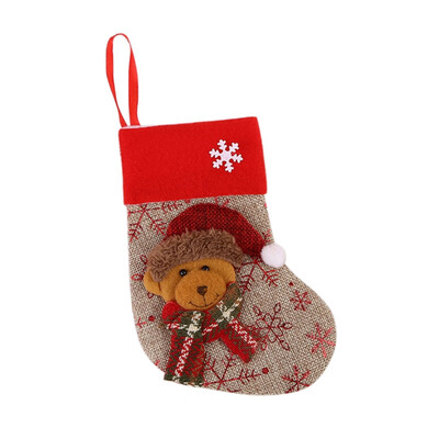

Christmas Stockings Gift Bag Small Christmas Stockings Candy Bag Merry Christmas Favor Party Decorations for Home New Year Gift