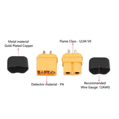 

Greensen 1 Pair XT60H Connectors XT60 Plugs Male Female for LiPo Battery RC Accessory XT60 Connector XT60H Connector