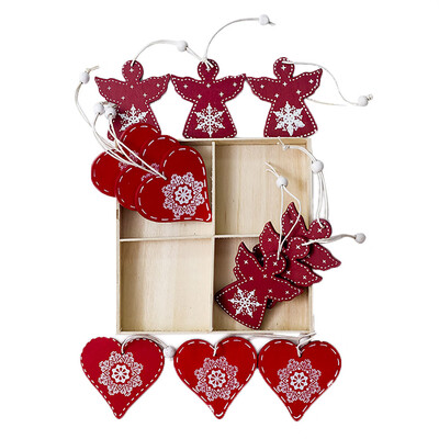 

Toponeto Xmas DIY Wooden Pendant Christmas Tree Festival Party Decoration Hang Ornament
