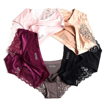 

Tmall Explosion Luxury Pearlescent Cloth Stitching Sexy Panties One-piece Seamless Womens Underwear Briefs crystal