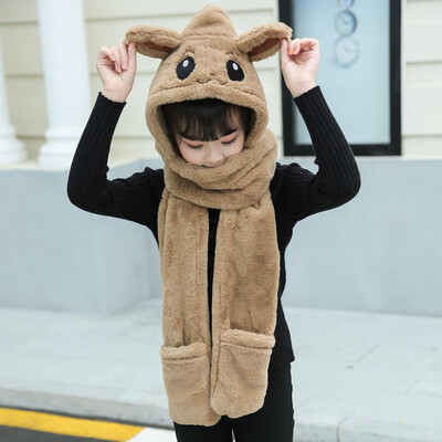 

Fashion Printed Long Scarf Cozy Soft Solid Print Childrens Scarves Cartoon Animal Embroidery Childrens Gloves Hat Scarf
