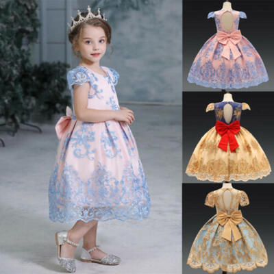 

USA Toddler Kids Baby Girl Lace Tutu Dress Princess Party Pageant Flower Dresses