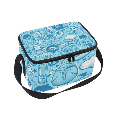 

ALAZA Lunch Box Insulated Abstract Elements Lunch Bag Large Cooler Tote Bagfor Men Women