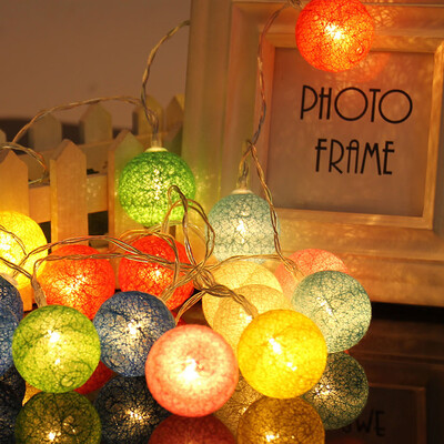 

〖Follure〗13M 10LED Cotton Ball String Lights Party Wedding Christmas Decor Lights