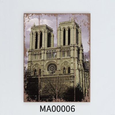 

Toponeto Vintage De Cathedral Paris France Rose Window Hanging Painting Wall Art