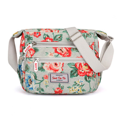 

Tailored Nylon Floral Crossbody Bag For Women Travel Handbags With Adjustable Strap