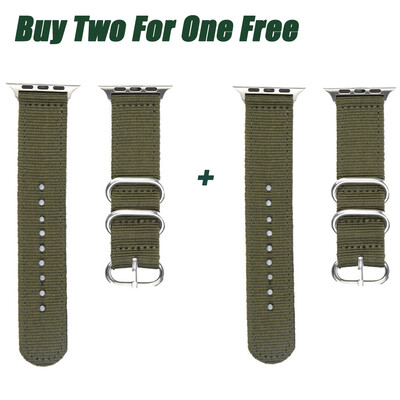 

〖Follure〗Silver Buckle Nylon Strap Replacement For Apple Watch Series 1234 42mm44mm