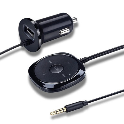 

Wireless BT Audio Music Receiver 35mm Adapter Handsfree Car AUX Speaker