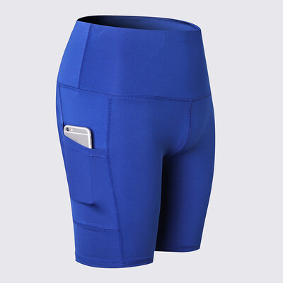 

Women Sports Yoga Pants Side Pockets Short Leggings Sportswear Fitness Skinny Bodycon Trousers