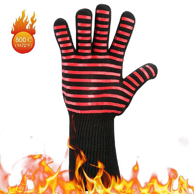 

BBQ Gloves Heat Resistant Grill Gloves Insulated Oven Mitts Non-Slip Gloves for Cooking Baking Smoker Fireplace