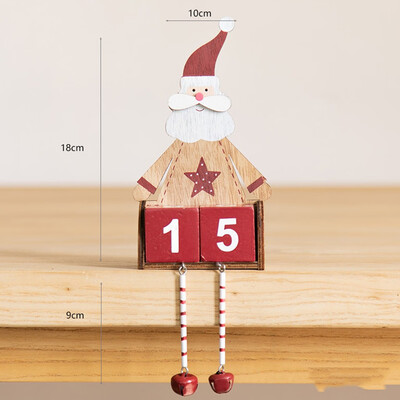 

Siaonvr Christmas Mini Wooden Calendar Xmas Ornament Home Decoration Craft Gift