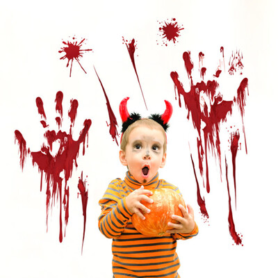 

〖Follure〗Blood Hand Sticker Zombie Halloween Life size Car Wall Floor Sticks Decor