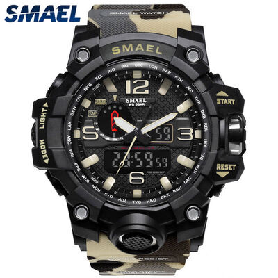 

SMAEL Mens Digital Wristwatch Multifuntional Outdoor Sport Watch Dual Display Waterproof