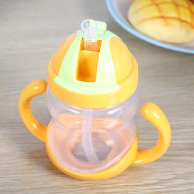 

Greensen280ML Cute Baby Cup Drinking Straw Kids Children Learning Safe Feeding Bottle Training Cups