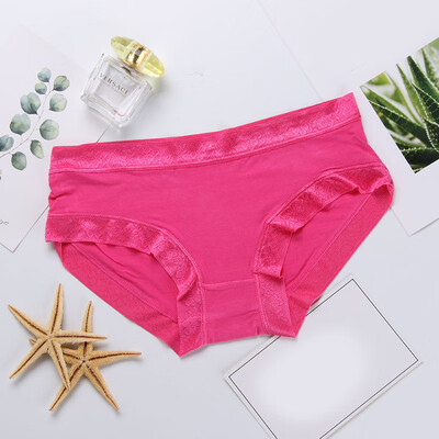 

Womens Silky Comfy Low Waist Briefs Breathable Solid Color Seamless Underwear