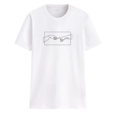 

Summer Printed Lady Round Neck Loose Short-Sleeved Casual T-Shirt Simple Wild Shirt
