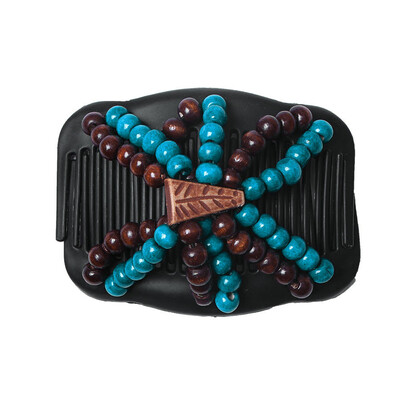 

〖Follure〗Women Magic Acrylic Vintage Hair Comb Double Clips Wooden Hair Slide