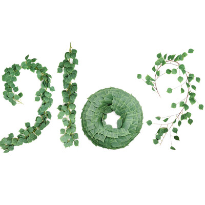 

AU Artificial Ivy Leaf Garland Plants Vine Fake Foliage Flower Rattan Home Decor