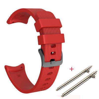 

Silicone Watch Band Strap Stainless Steel Quick Release Pin Buckled Adjustable Soft Lightweight Wristband For galaxy watch 42mm