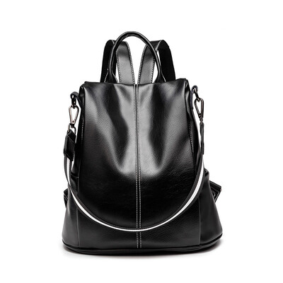 

Womens bag leather backpack large capacity Korean bag