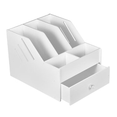 

Book Magazine Holder Desk Organizer Stationery Storage Stand Shelf Rack Desktop File Rack Storage Artifact Multi-layer Large Capac
