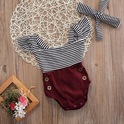 

Newborn Baby Kid Girl Romper Jumpsuit Bodysuit Infant Clothes Outfit Set Sunsut