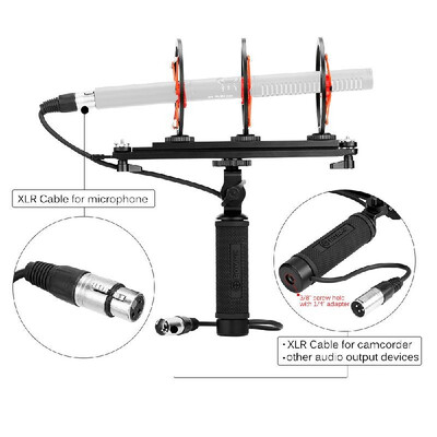 

BOYA BY-WS1000 Microphone Blimp Windshield Suspension System with XLR Cable for 20-22mm Diameter Microphones for Canon Nikon Sony