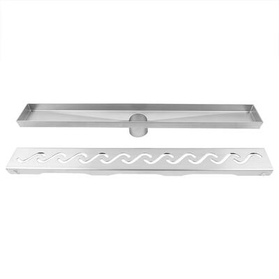 

Greensen 60cm Stainless Steel Liner Tile Floor Shower Drain for Bathroom KitchenStraight Drainage