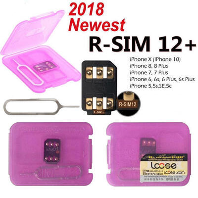 

NEW 2018 RSIM 12 R-SIM Nano Unlock Card fits iPhone X8766S 4G LTE iOS