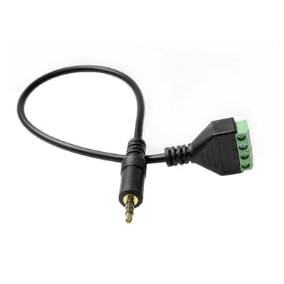 

4 Pole 35mm Jack Male to 4 Pin Screw Connector Audio 35 mm to Screw Terminal Plug Adapter Cable