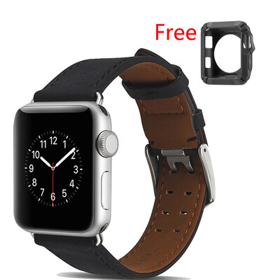 

〖Follure〗Leather Watch Strap Bracelet Wrist Band Case Cover For Apple Watch 123 38MM
