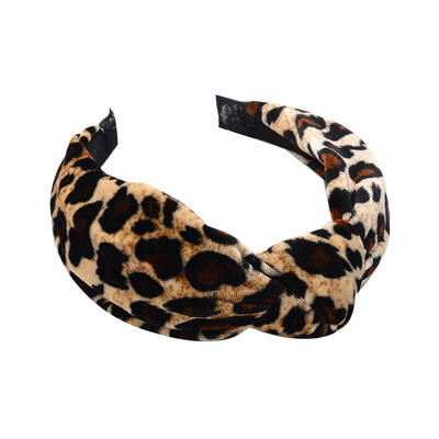 

Women Flannelette Sports Headbands Yoga Headwraps Leopard Print Hairdband Elastic Fabric Hair Hoop