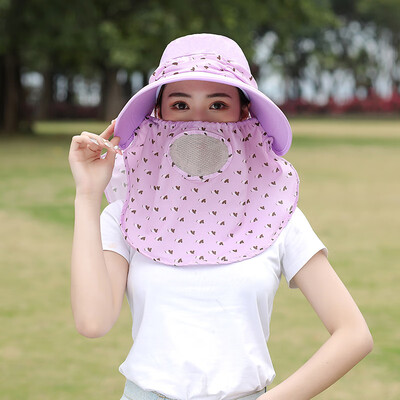 

Summer big along the sun hat woman outdoor sun protection face hat hundred set up UV bike outing sun hat