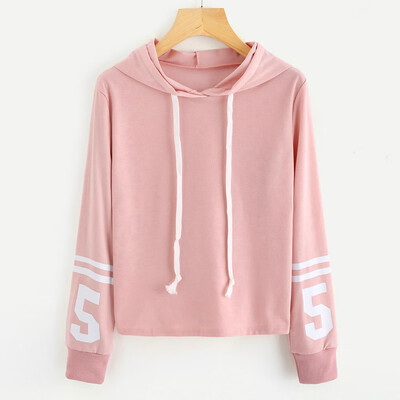 

Nomeni Women Printing Long Sleeve Hoodie Sweatshirt Hooded Pullover Tops Blouse BKL