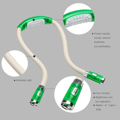 

LED Flexible Handsfree Hug Neck Reading Book Light Lamp Torch Flashlight