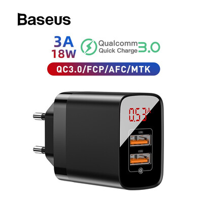 

Baseus PPS Digital Display 18W quick Charger for iPhoneHUaweiSamsung portable wall charger for travel
