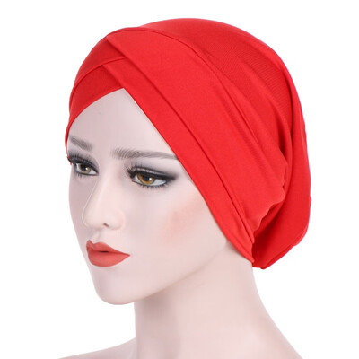 

Women Turban Hijab Cap Islamic Head Wrap Elastic Bandanas Cancer Chemo Cap Head Scarf For Hair Loss Accessories