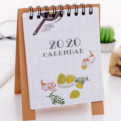 

Toponeto 2020 Cute Cartoon Mini Table Desk Calendar memorandum Plan Calendar
