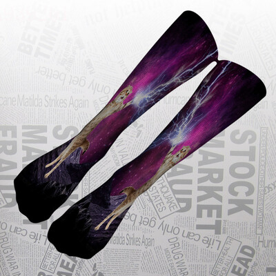 

Gobestart Colorful Tie Dye Compression Socks Soccer Socks High Socks Long Socks