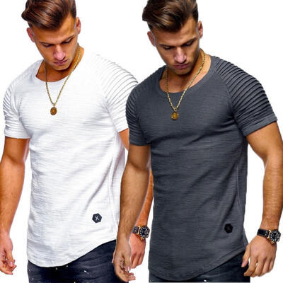 

Cool Men´s Casual Slim Neck Sleeve Muscle Tee T-shirt
