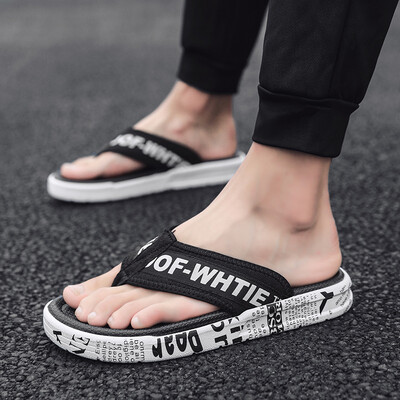 

2019 new flip-flops mens summer fashion outdoor personality clip feet slip trend mens slippers