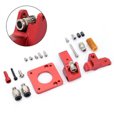 

Greensen 3D Printer Accessory Dual Gear Filament Extruder Upgraded Kit Red