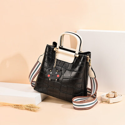 

Bucket bag ladies fallwinter stone texture ladies Joker handbag simple slung