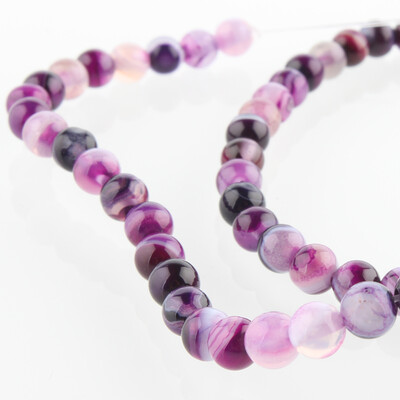 

Natural Gemstone Agate Round Bead Strands Dyed BlueViolet 4mm Hole 1mm about 92pcsstrand 1496"