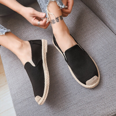 

Mens shoes in summer old Beijing cloth shoes fisherman shoes Korean version 100 canvas board shoes autumn tide shoes