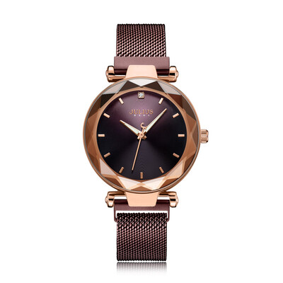 

Watch womens steel band fashion large dial luminous red waterproof new student quartz watch