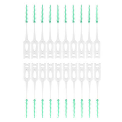 

20pcs Soft Silicone Interdental Floss Brushes Tooth Cleaner Oral Care Tool