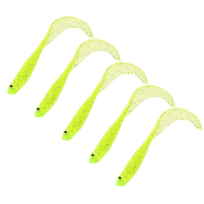 

12cm 65g 5pcs Fishing Lures Soft Plastic Curly Tail 3D Eyes Soft Bait Swimbait for Freshwater&Saltwater
